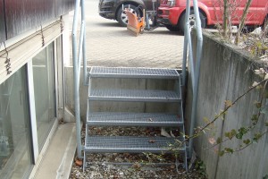 Kleine Stahltreppe